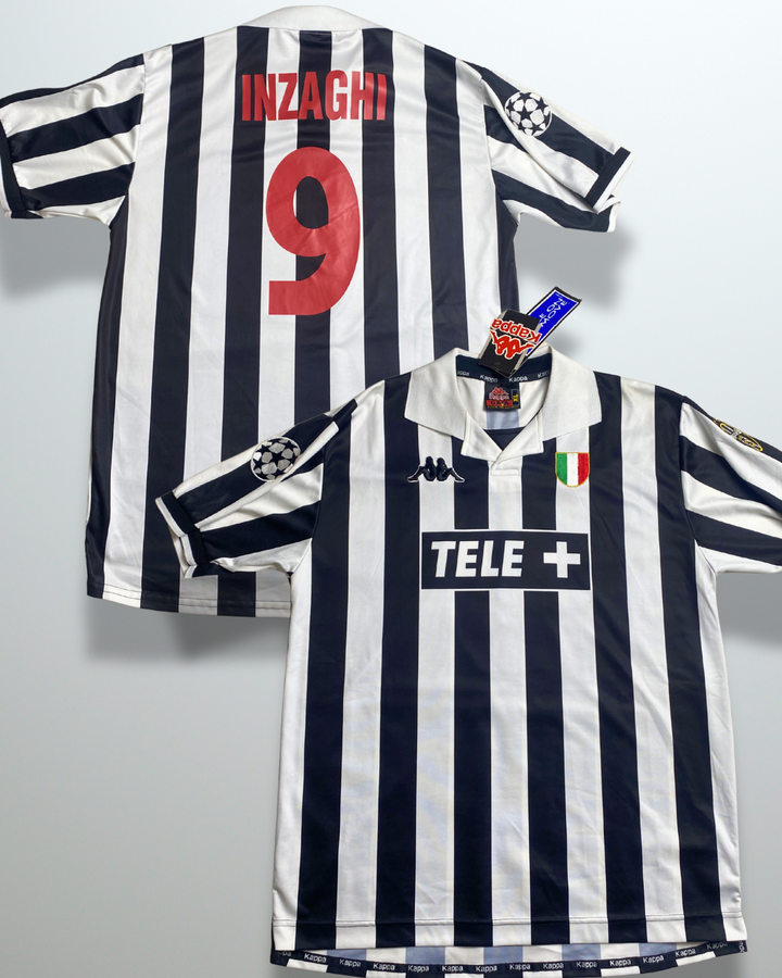 Juventus 1998 Home Champions League Player Issue BNWT #9 Inzaghi