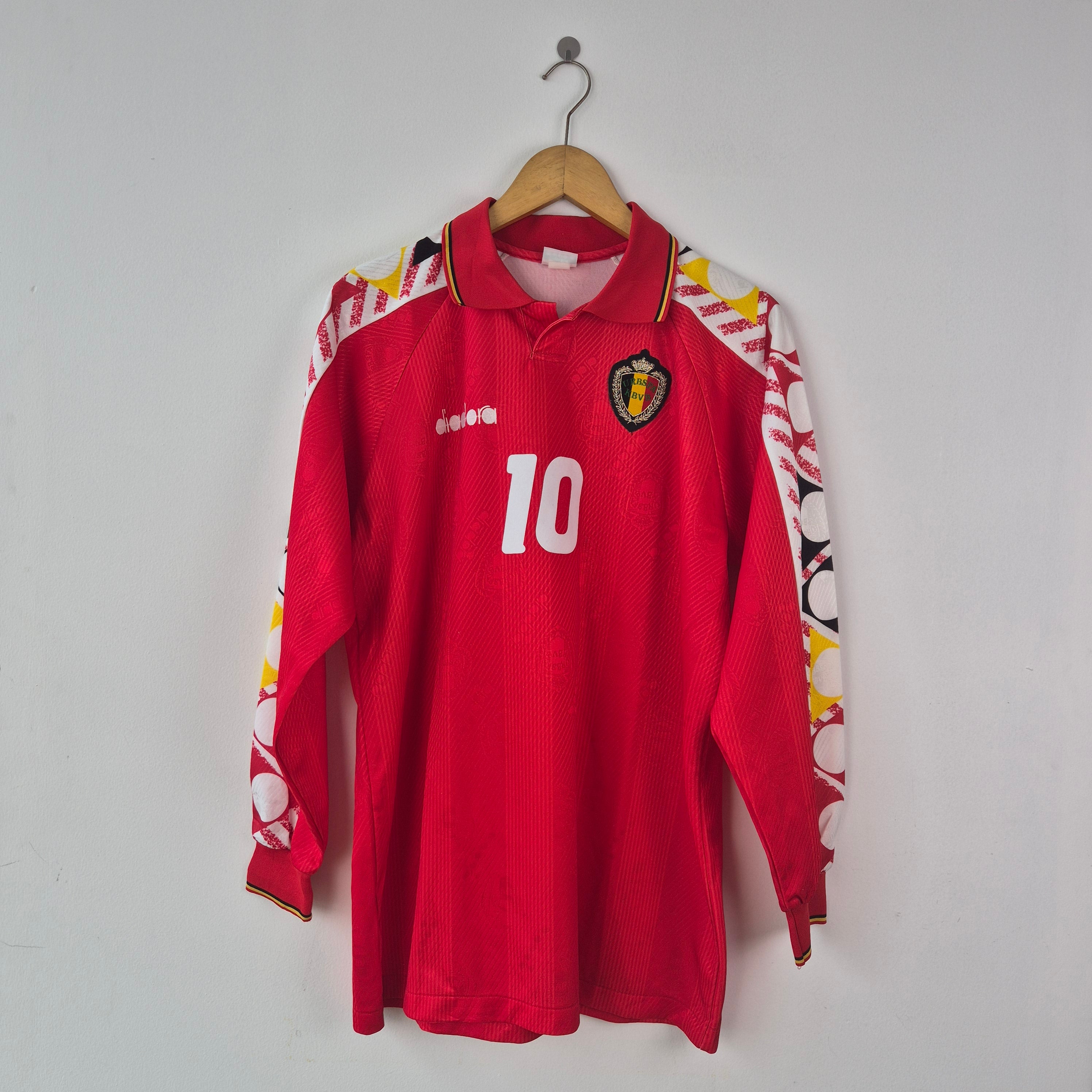 Belgium 1994 Home LS (Scifo) Original Vintage Jersey – The Kit