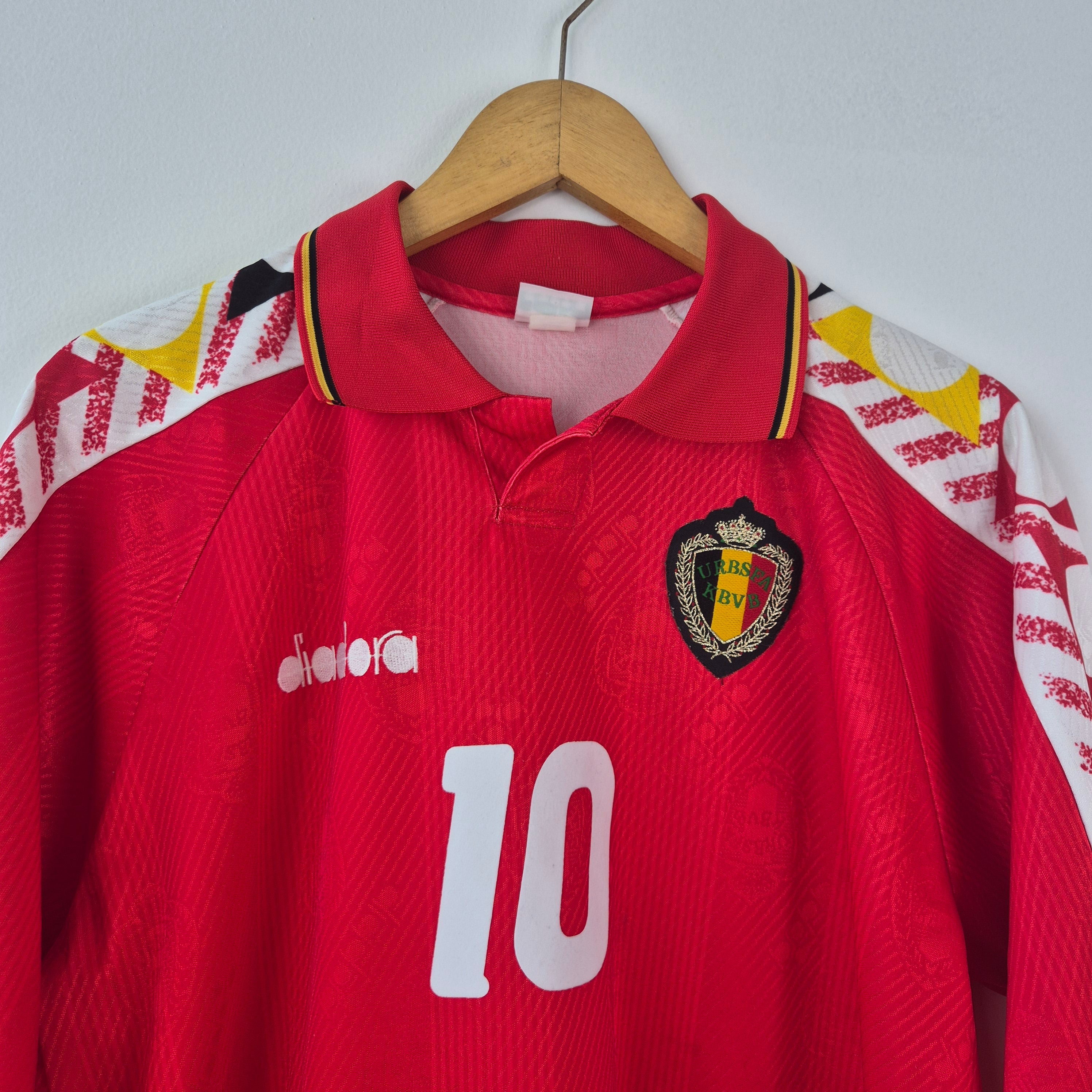 ベルギー代表 1994 ホーム ユニフォーム #10 SCIFO 長袖 ベルギー代表 1994 ホーム ユニフォーム #10 SCIFO 長袖