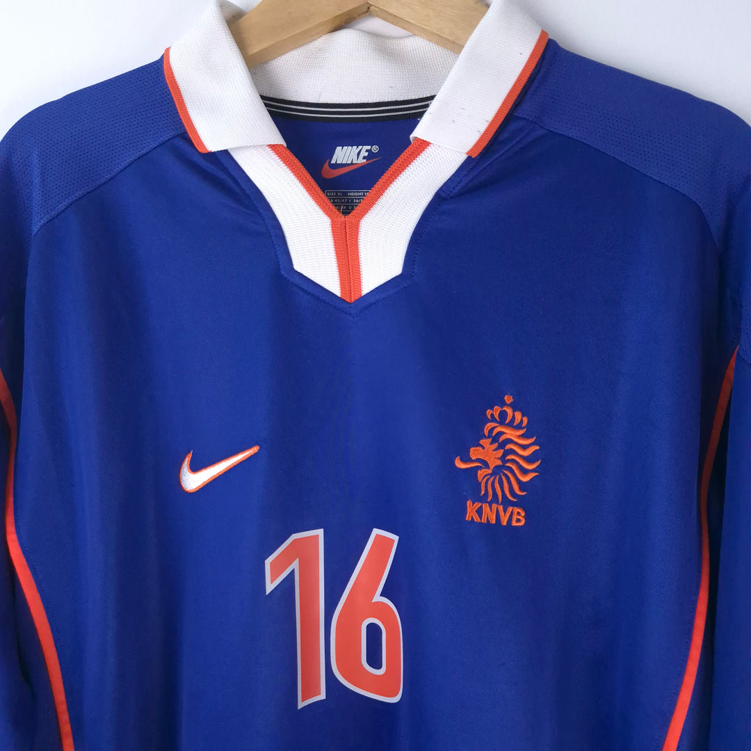 Holland 1998 Away Player Issue L/S (Davids) Original