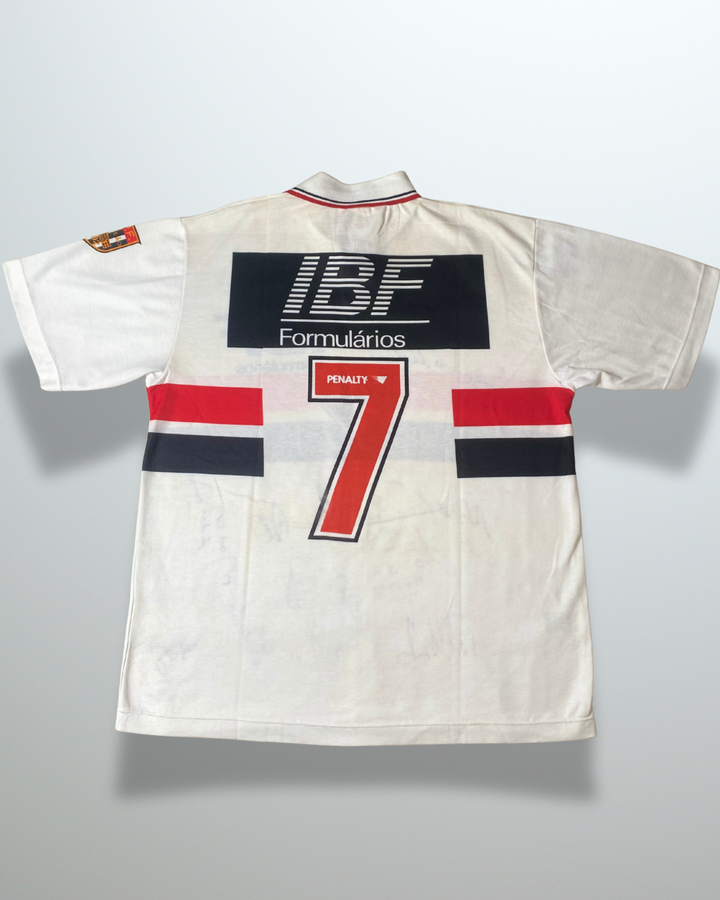 Sao Paulo 1992 Home Shirts #7 Müller with signed by players