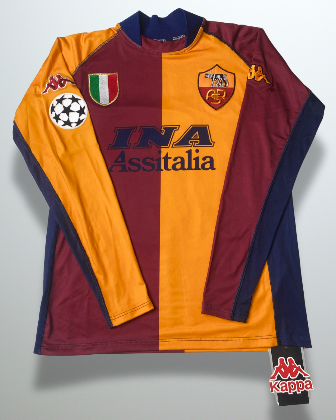 AS Roma 2001 European Shirts L/S #10 Totti BNWT