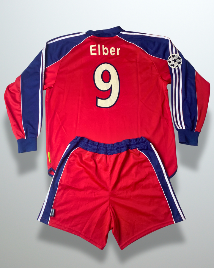 Bayern Munich 1999 Home Kit L/S #9 Elber Player Issue