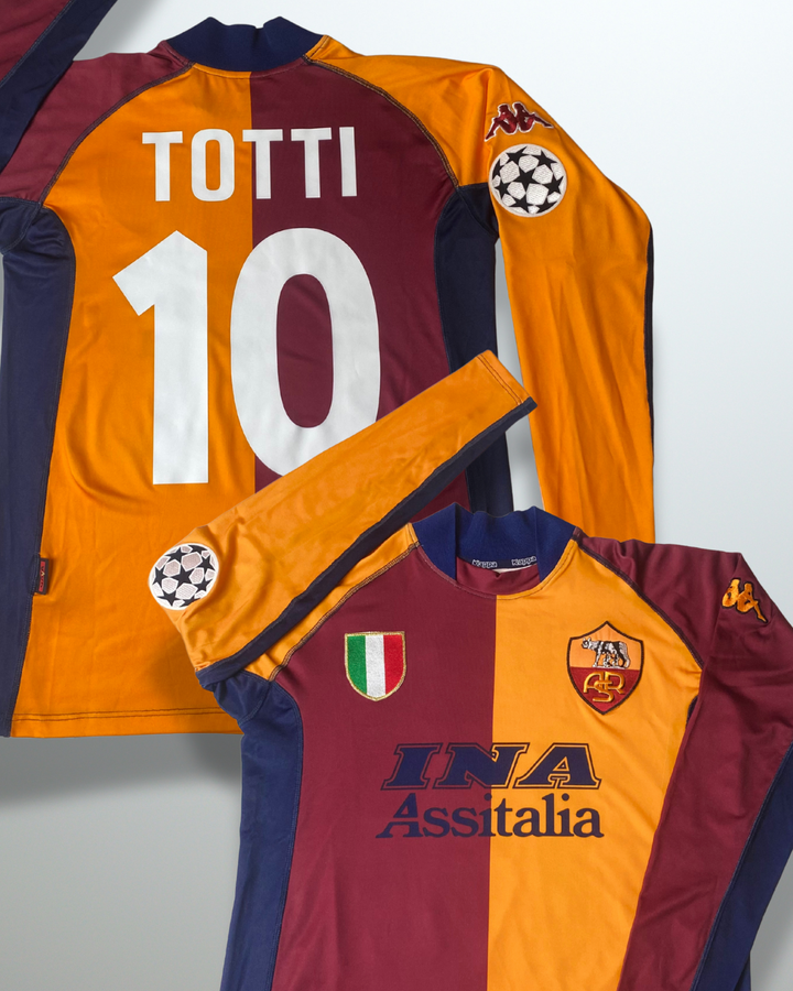 AS Roma 2001 European Shirts L/S #10 Totti BNWT
