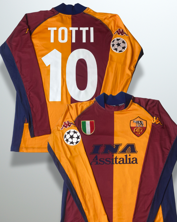AS Roma 2001 European Shirts L/S #10 Totti BNWT