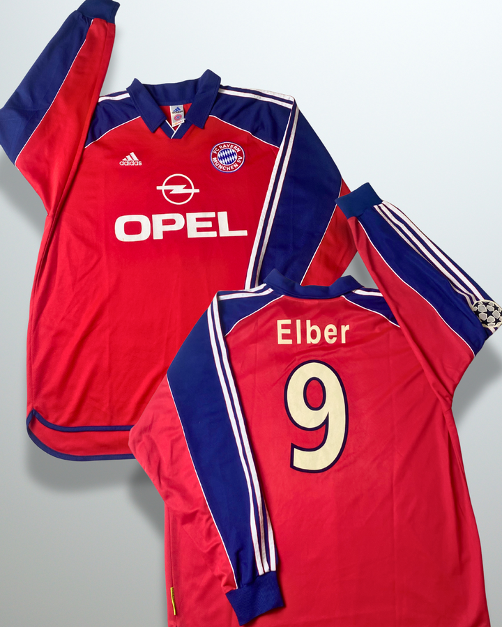 Bayern Munich 1999 Home Kit L/S #9 Elber Player Issue