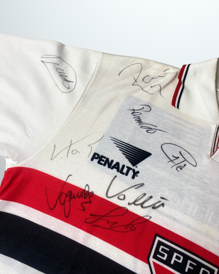Sao Paulo 1992 Home Shirts #7 Müller with signed by players
