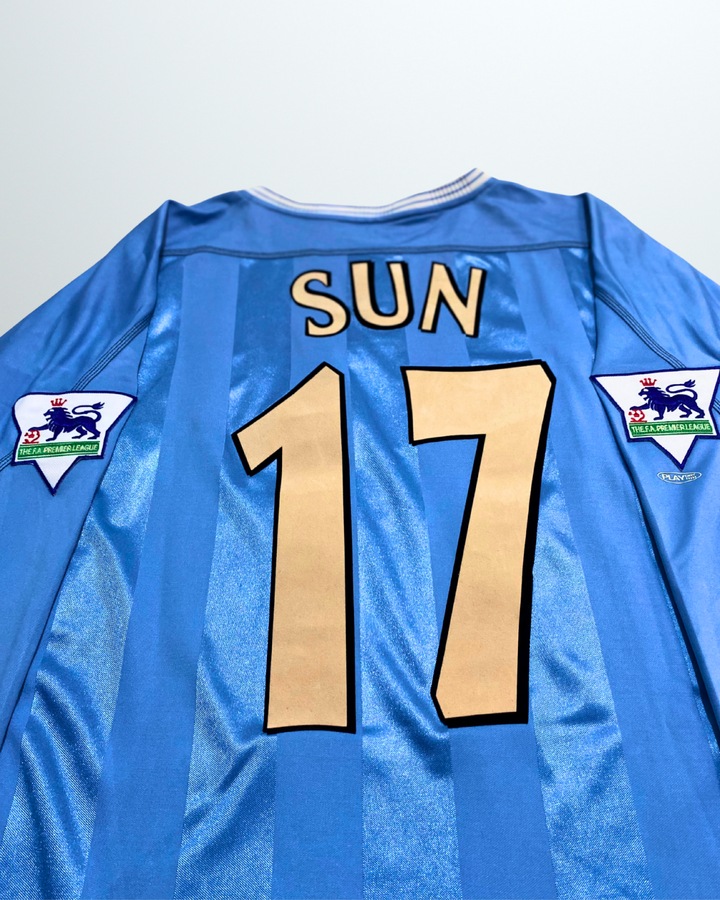 Manchester City 2003 Home L/S #17 Sun Match Issue