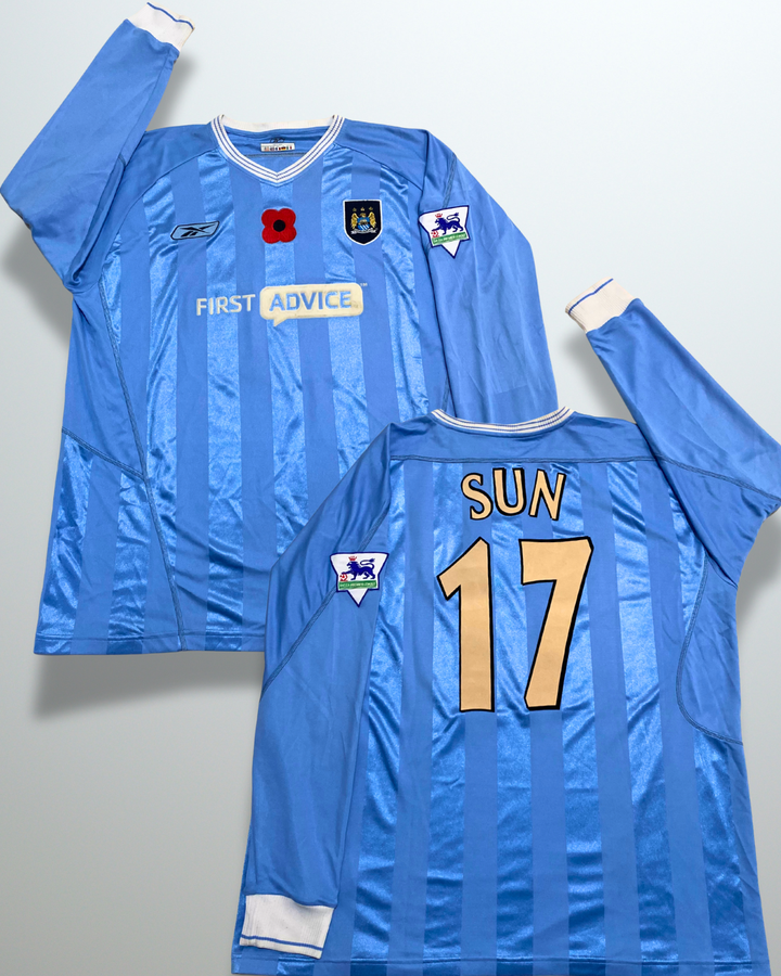 Manchester City 2003 Home L/S #17 Sun Match Issue